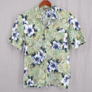 Hawaii Blues Vintage Men's Short Sleeve Hawaiian Shirt - L
